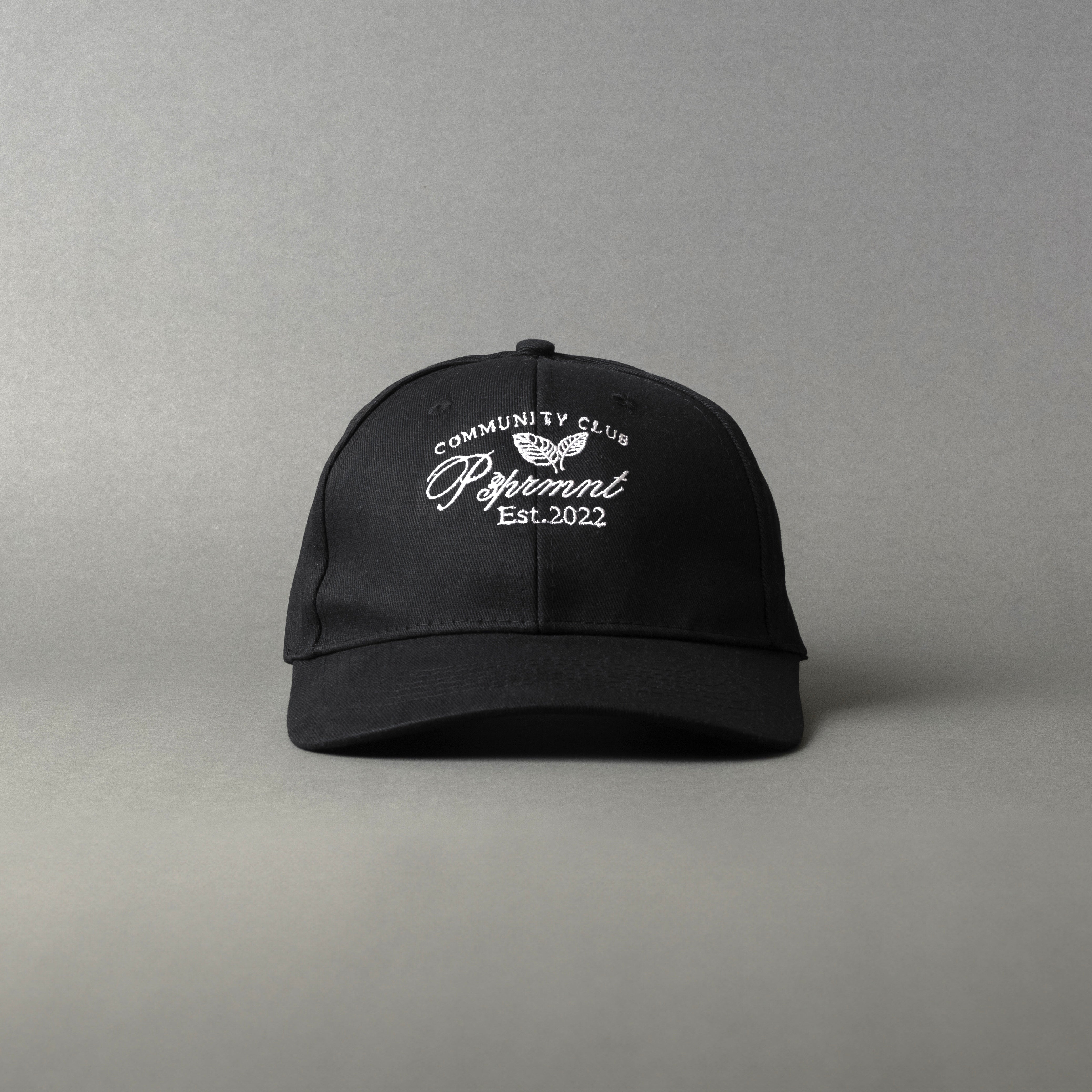 Black P3PRMNT Community Club Embroidered Sports Cap