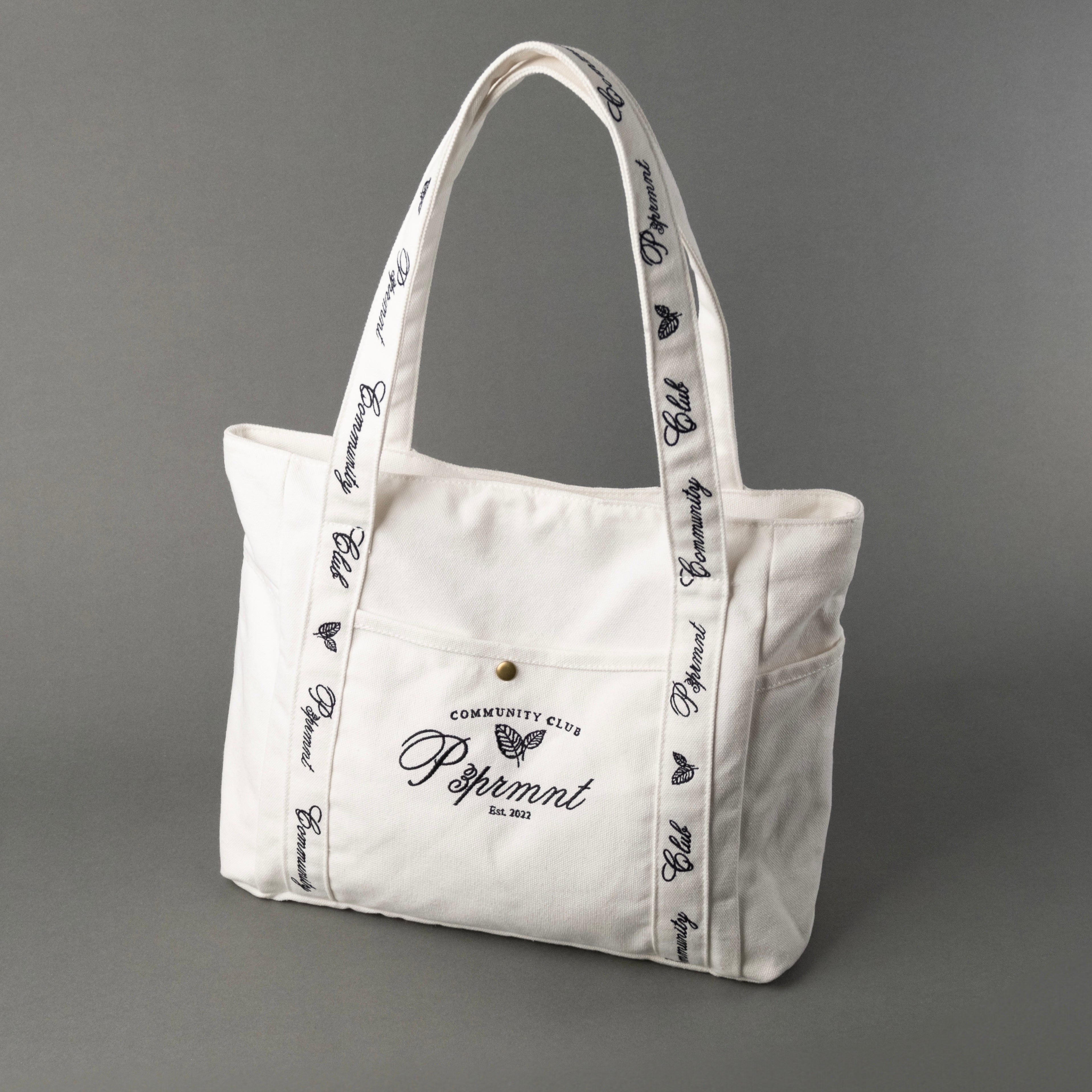 Embroidered Shoulder Bag | White Shoulder Bag | P3PRMNT